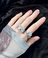 silver butterfly ring
