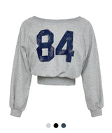 84 Off-Shoulder Sweatshirt
