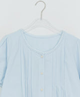 Leonne Lace Punching Short Sleeve Blouse