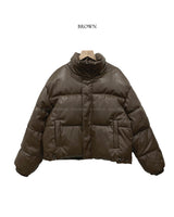 Mute Leather Short Padding Down Jumper 3C