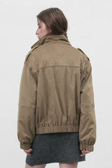 【即日発送】woman soft touch suede blouson