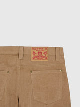Curved Cargo Flare Pants (Beige)