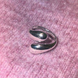 [925silver] Tear drop layer ring