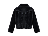 [mnem] Fur Collar Jacket (black)