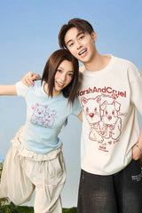 プレイフルドッググラフィックTシャツ