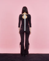 BACK RIBBON STUD T SHIRTS [3colors]