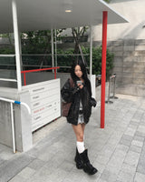ベルトストラップハイブーツ