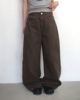 Putting Side Pintuck Wide Cotton Pants