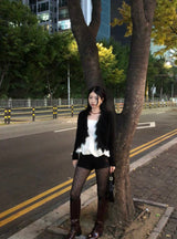 Tweed Fringe Cardigan Jacket