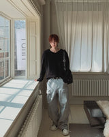 Himon Sweat Dart Pocket Cargo Wide Pants