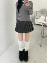Basic V-neck knitwear (4 colors)