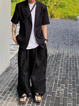 Two-button short sleeved blazer jacket 3C