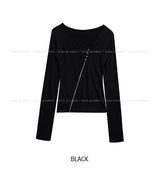 Hiko Unbalanced Button Zipper Long Sleeve