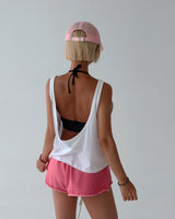 Back Slit Loose Fit U-neck Sleeveless
