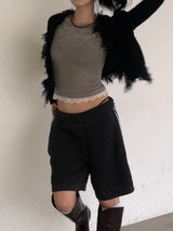 Tweed Fringe Cardigan Jacket