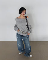 パンチングビッグバックルワイドベルト
