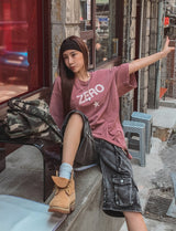 Super Pocket Cargo Half Denim Pants