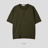 Daying waffle short sleeve T-shirt -5C