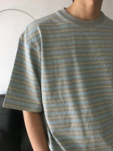 [A-T0094] ジェリーボーダークロップ半袖Tシャツ (3色)