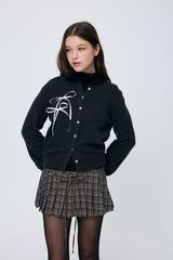 EIRIN WOOL CARDIGAN / CHARCOAL