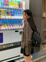 Clang ウール ストライプ カーディガン