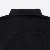 BLACK LOOSE FIT CROPPED DENIM JACKET code 20003