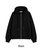 モエン セミクロップ フード ジップアップ