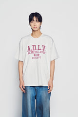 24FW オールドスクールクラックプリンティングショートスリーブTシャツライトグレー