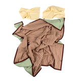 Borderline Pattern Reversible Summer Comforter - Mocha stripe - SS size