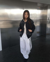 Denim hood jacket