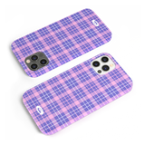 【MADE】チェックグロッシーハードフォンケース