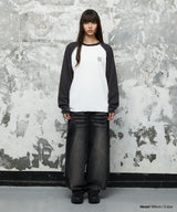 WASHED POCKET DENIM PANTS_BLACK