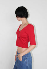DEEP V HALF TEE