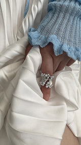 Pearl point open ring