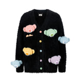 13DE MARZO Doozoo Pastel Bear Cardigan