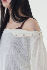Ithea snap mesh tee