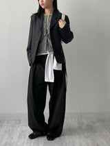 Back-button Single Loose-fit Short Jacket