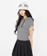 HOOD CAP SLEEVE T-SHIRT [4color]