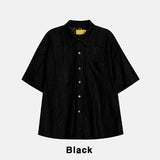 Pla Embroidery パンチング半袖シャツ