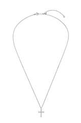 26SS★ エッセンスシルバー(W)モイサナイトエラクロスネックレス
