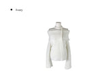 [Muffler Set/Wool Knit] Cozen Off-Shoulder Loose Fit Tie Knit