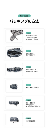 超軽量コンパクトポケットバッグV2 ラベンダー（M）