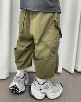 VTG BACK BOOTS CARGO SHORTS_KHAKI