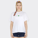 ポエム 'フラワー' スタンダードフィットショートスリーブTシャツ (White)