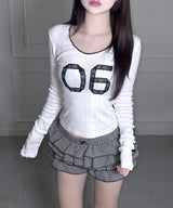 Check Frill Shorts (2colors)