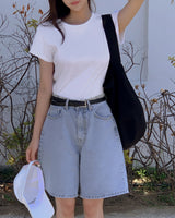 Half Bermuda denim pants