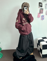 SHOULDER ARM PRINTING TATTOO PATCH CHERRY HOODIE🍒🩵🤍3COLOR
