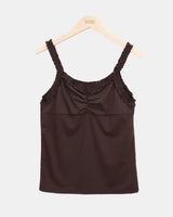 Broyen Dot Frill Sleeveless Top