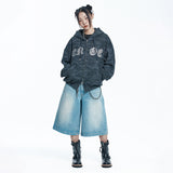 Rhinestone Camo Hoodie - CHARCOAL