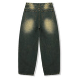 vintage balloon wide denim pants (muddy indigo)